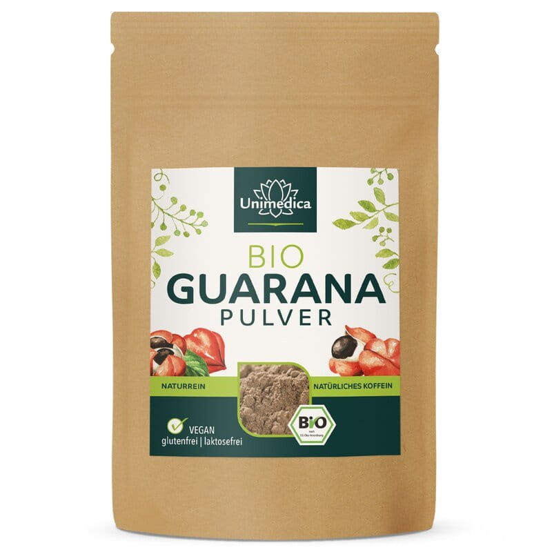 Guarana BIO en poudre  alternative au café, contient de la caféine naturelle - 100 g - par Unimedica