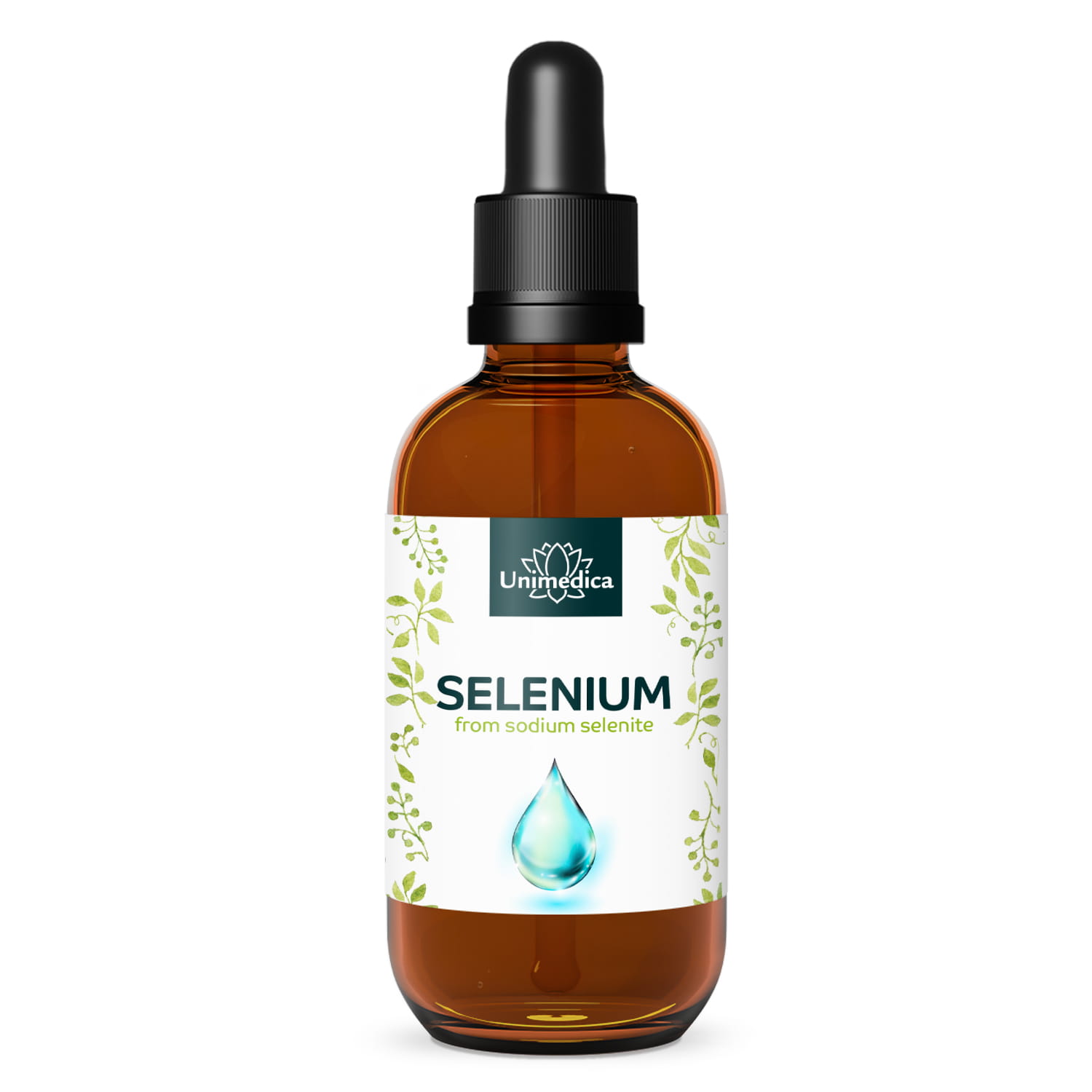 Selenium drops - 200 µg per daily dose (4 drops) - high-dose - as sodium selenite - 50 ml - by Unimedica