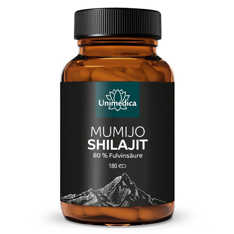 Mumijo Shilajit mit 80% Fulvinsäure - 180 Kapseln - von Unimedica