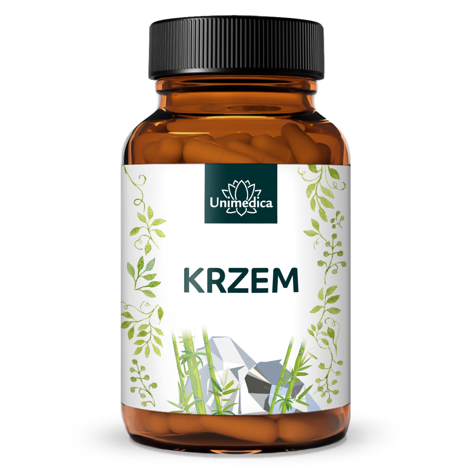Krzem z ekstraktu bambusa z cynkiem - 250 mg krzemu na dawkę dzienną (1 kapsułka) - 60 kapsułek - od Unimedica