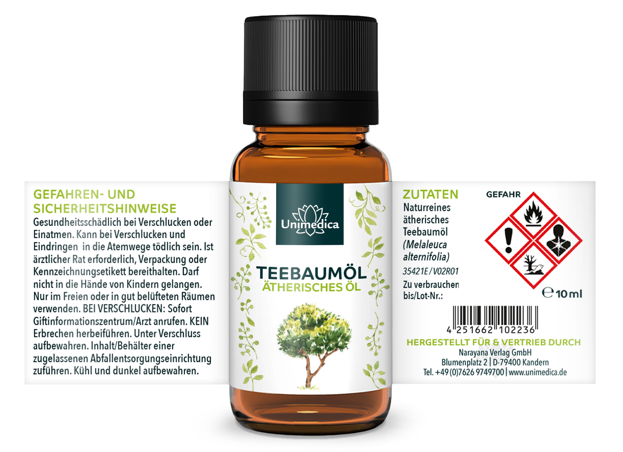 Teebaumöl- ätherisches Öl - 10 ml - von Unimedica