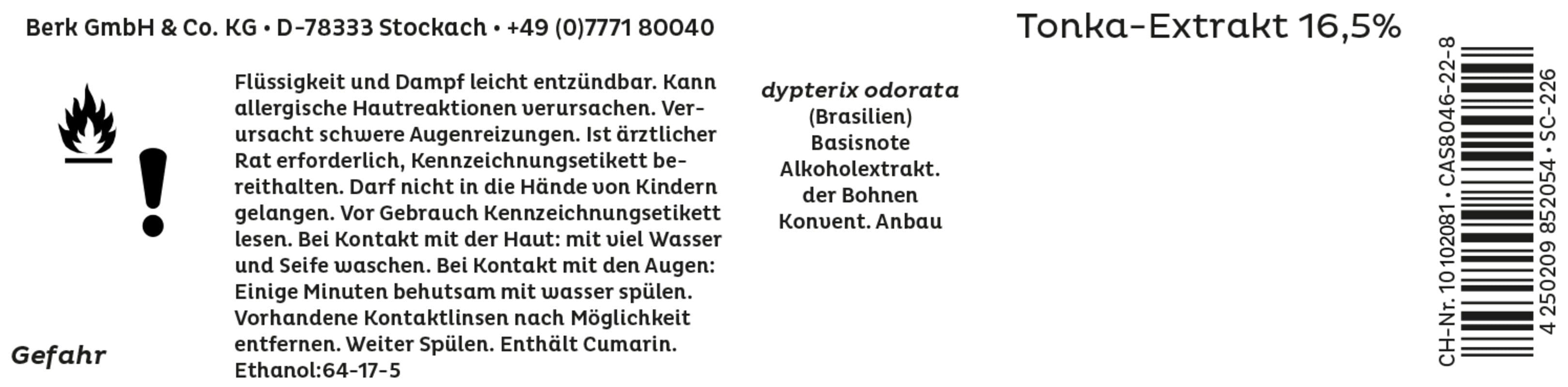 Tonka Extrakt 16,5 % - 5 ml - Berk