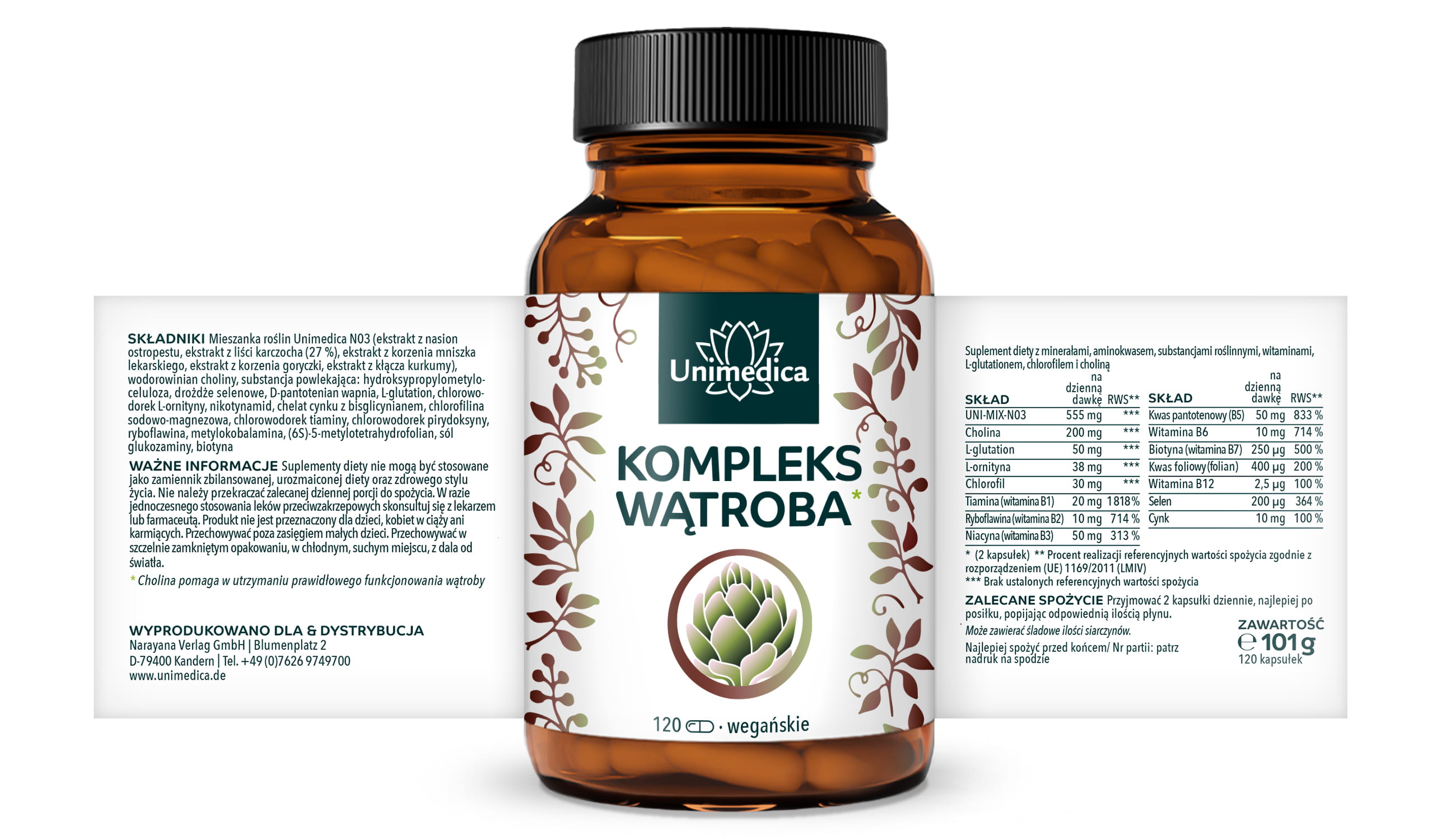Kompleks wątrobowy - 120 kapsułek - od Unimedica