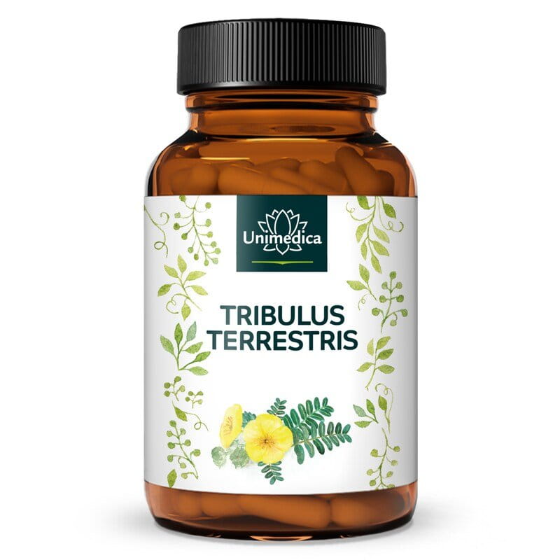 Tribule terrestre - dont 90 % de saponines - 750 mg d'extrait de tribule terrestre par dose journalière (1 gélule) - 180 gélules - par Unimedica