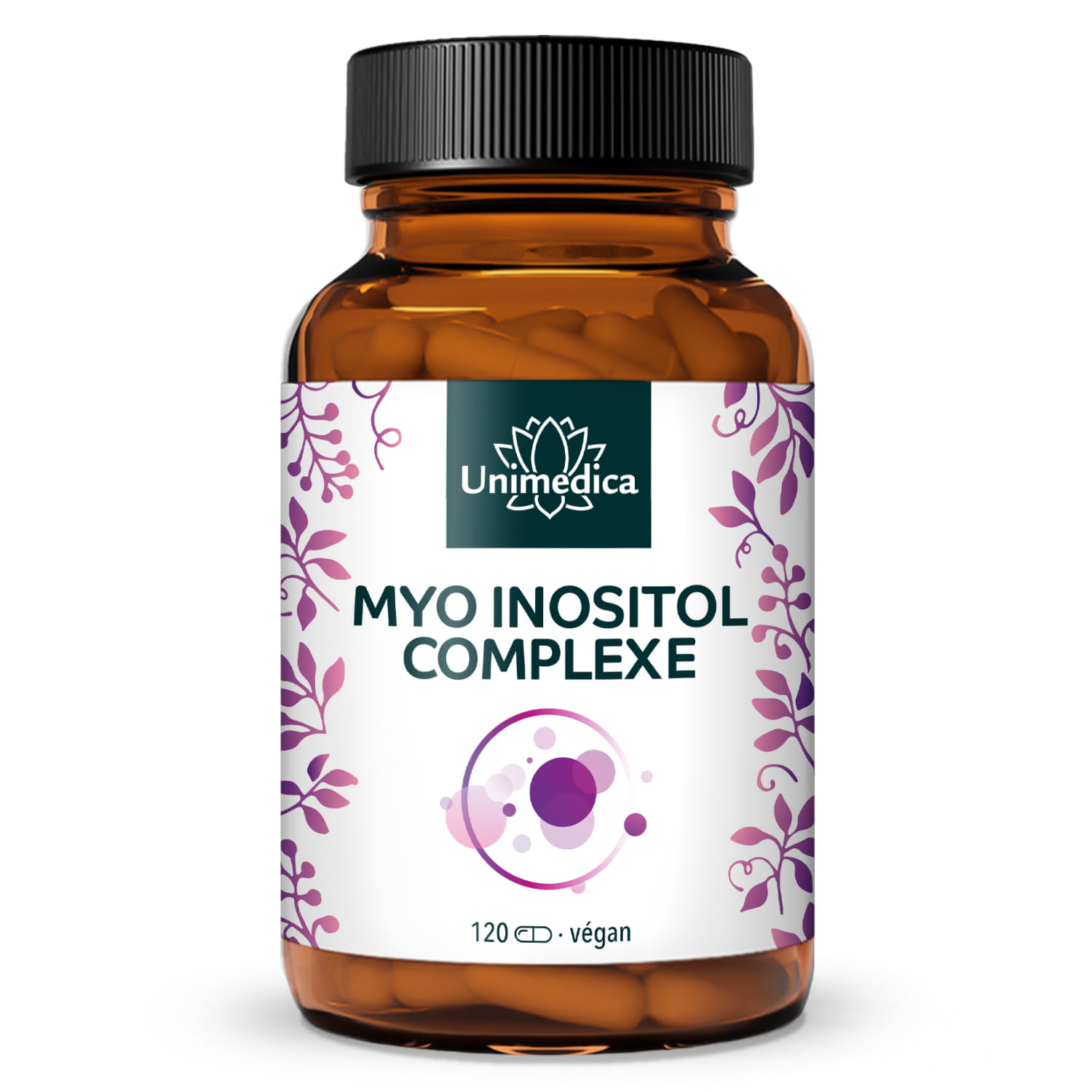 Complexe myo-inositol  avec folates et vitamine B6 - 120 gélules - par Unimedica