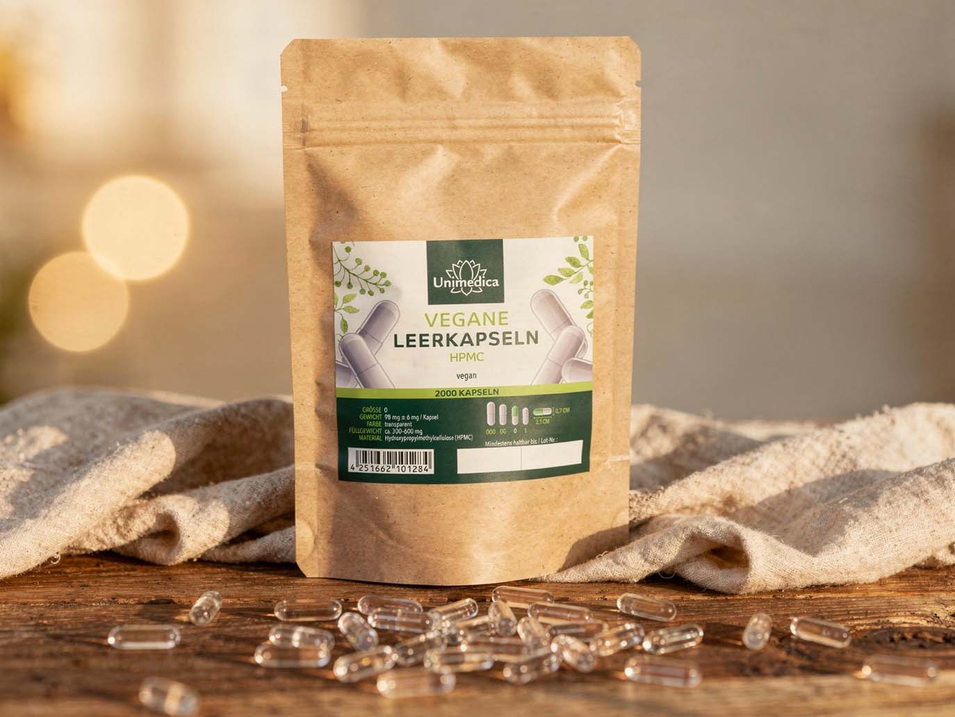 Gélules vides séparées - HPMC - Taille 0 - Véganes - 2 000 pièces - de Unimedica