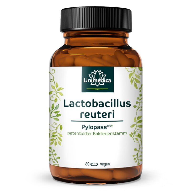 Pylopass™  Lactobacillus reuteri  200 mg per daily dose  60 capsules  by Unimedica