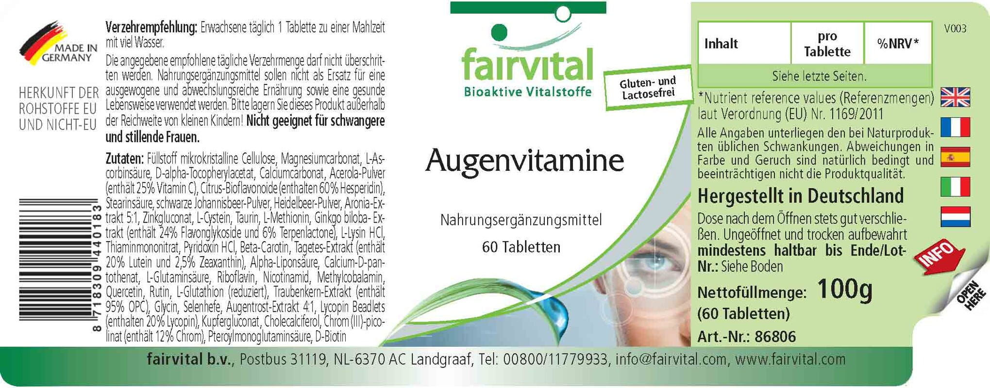 Augenvitamine - 60 Tabletten