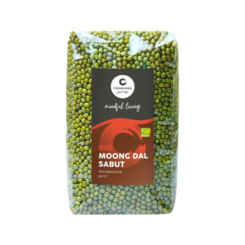 Moong Dal Sabut Mungbohnen ganz Bio - Cosmoveda - 500 g