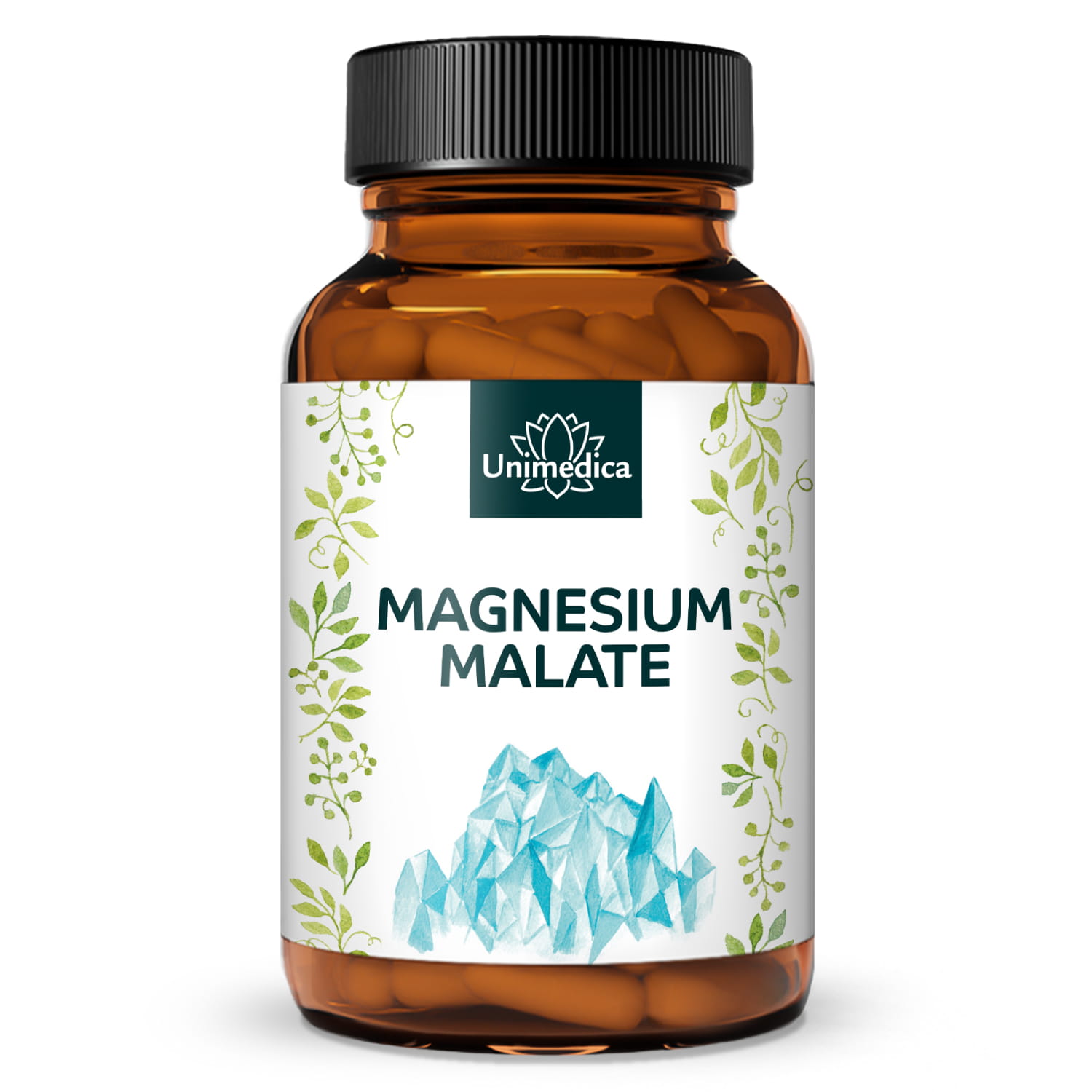 Magnesium Malate - 300 mg magnesium per daily dose (3 capsules) - 180 capsules - from Unimedica