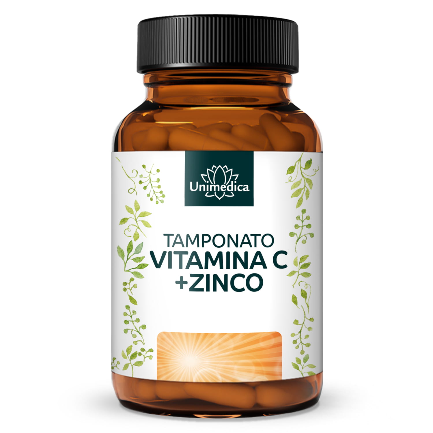 Vitamina C - tamponata e con zinco - 1.000 mg di vitamina C e 20 mg di zinco per dose giornaliera (2 capsule) - 365 capsule - di Unimedica