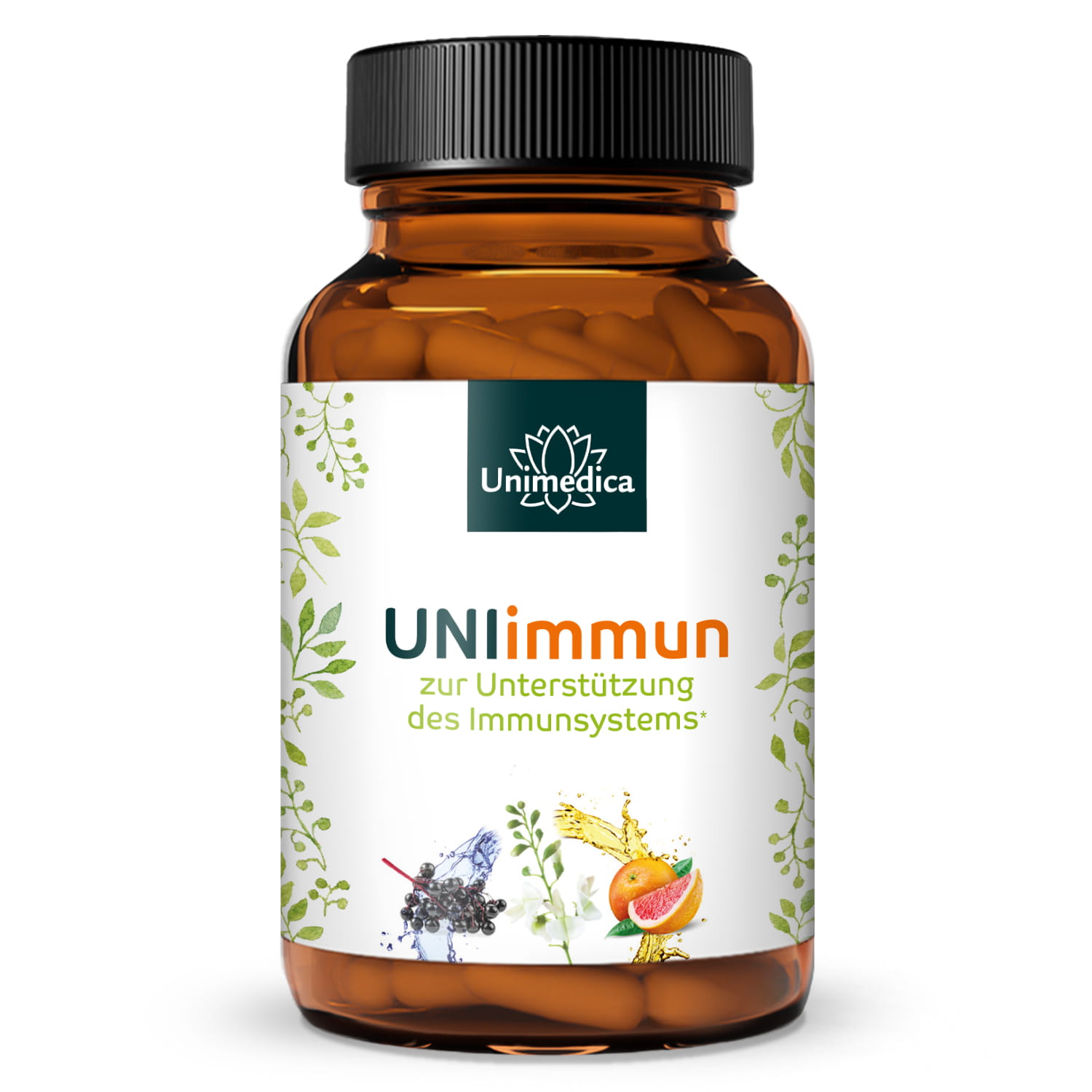 UNIimmun - zur Unterstützung des Immunsystems* - Komplex mit Quercetin, Vitamin C und Zink - 180 Kapseln - von Unimedica