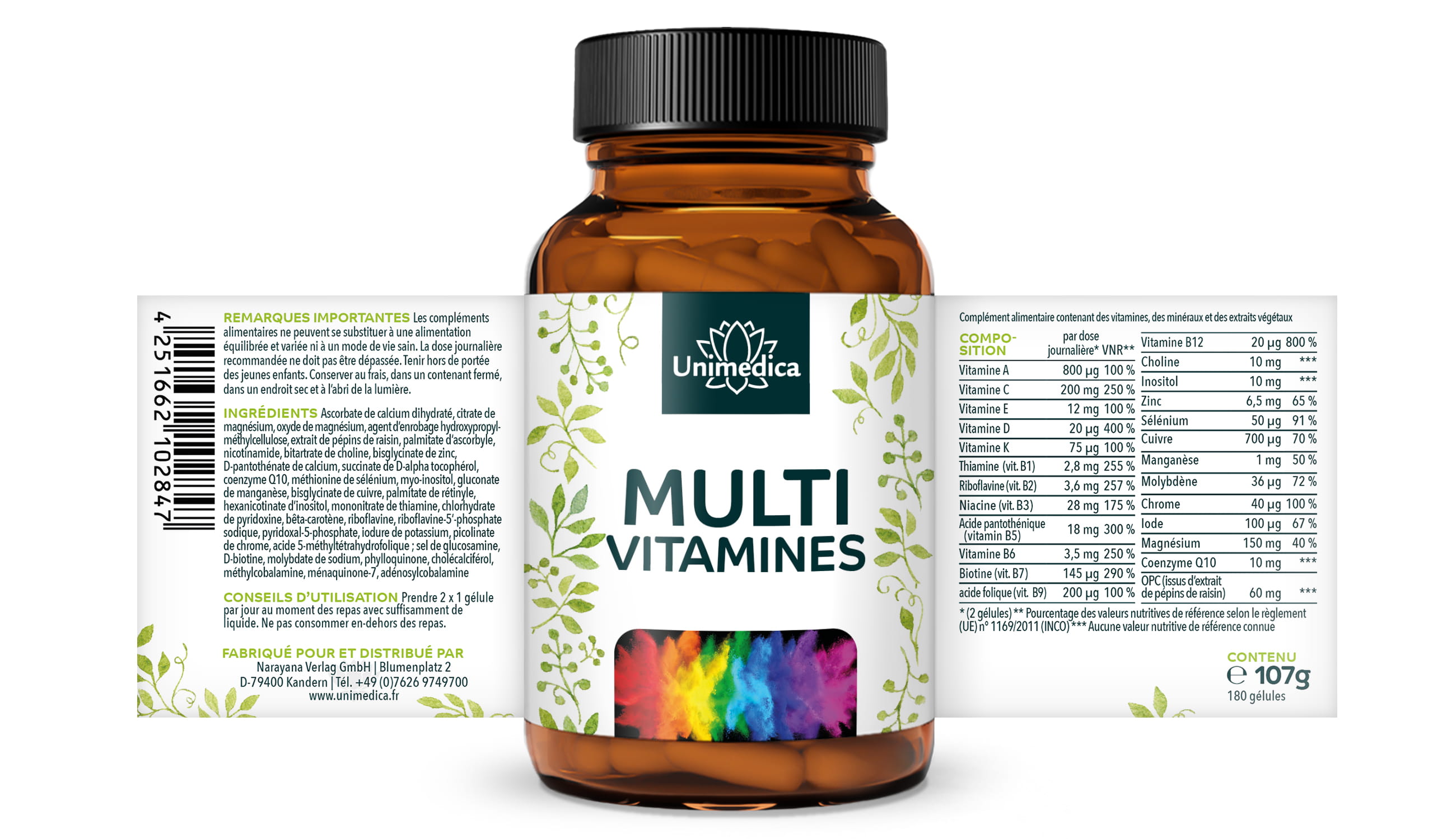 Gélules Multivitamines - par Unimedica
