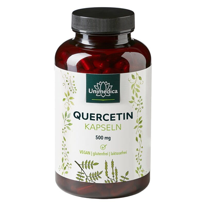 Quercetin - 500 mg pro Tagesdosis (1 Kapsel) - 120 Kapseln - von Unimedica