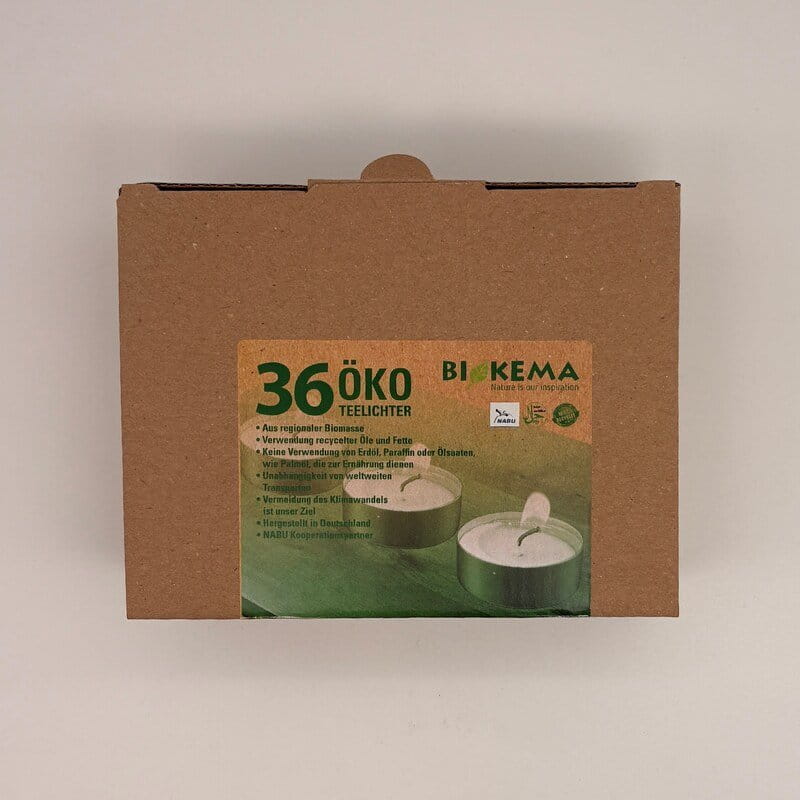 Bio Teelichter 36er Packung (4 Std.)