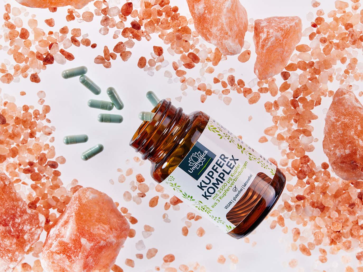 Kupfer Komplex - 2,5 mg pro Tagesdosis (1 Kapsel) - mit 3 Kupferverbindungen - 120 Kapseln - von Unimedica