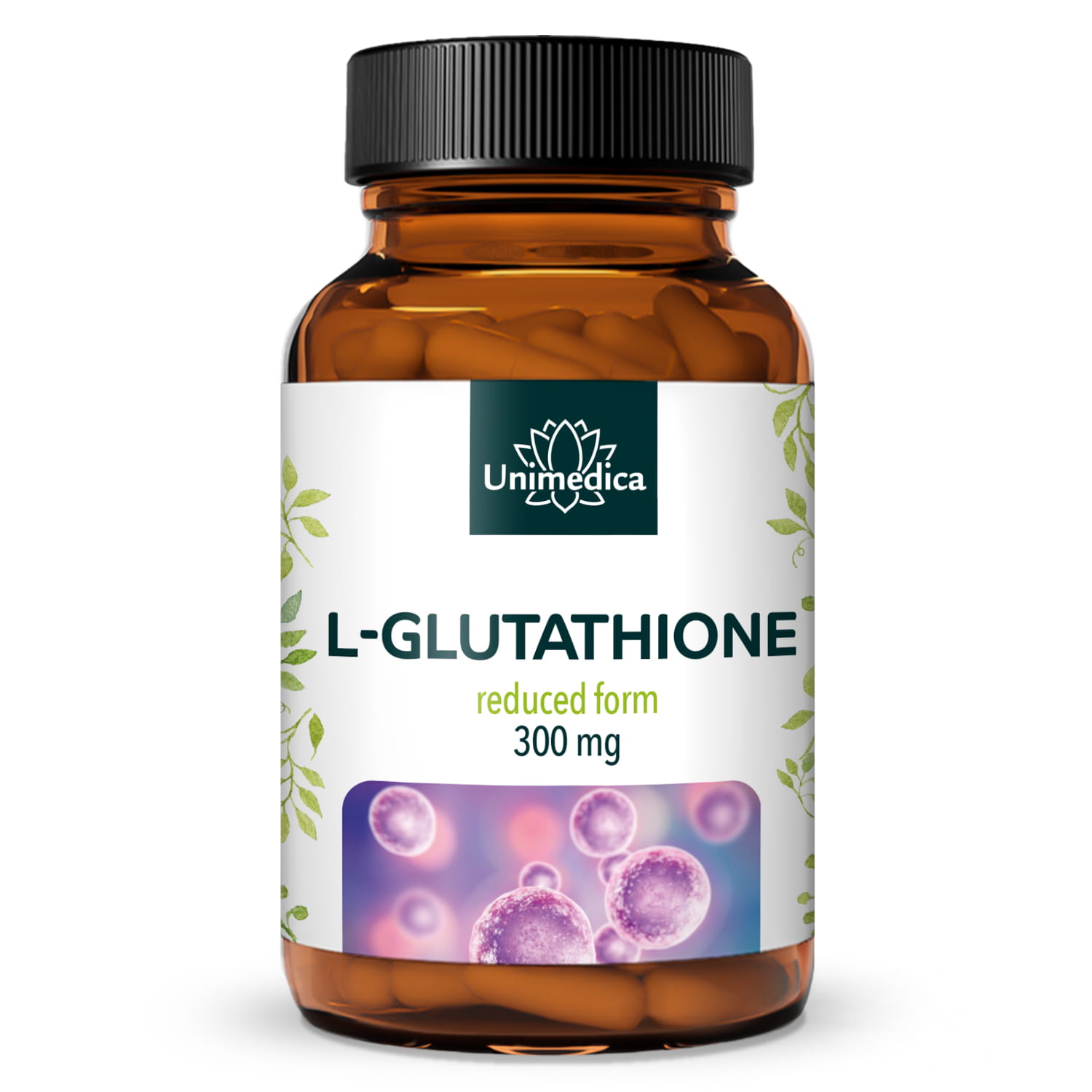 L-Glutathione - reduced form from natural fermentation - 300 mg per daily dose (1 capsule) - 60 capsules