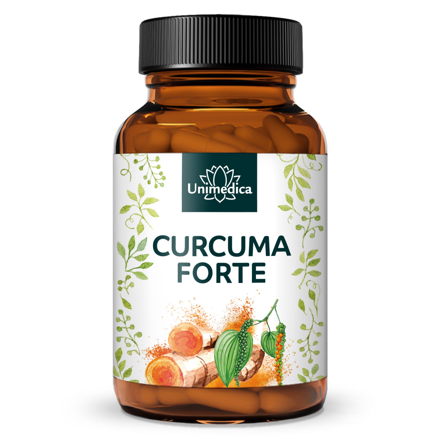 Curcuma FORTE  au poivre noir - 90 gélules - par Unimedica