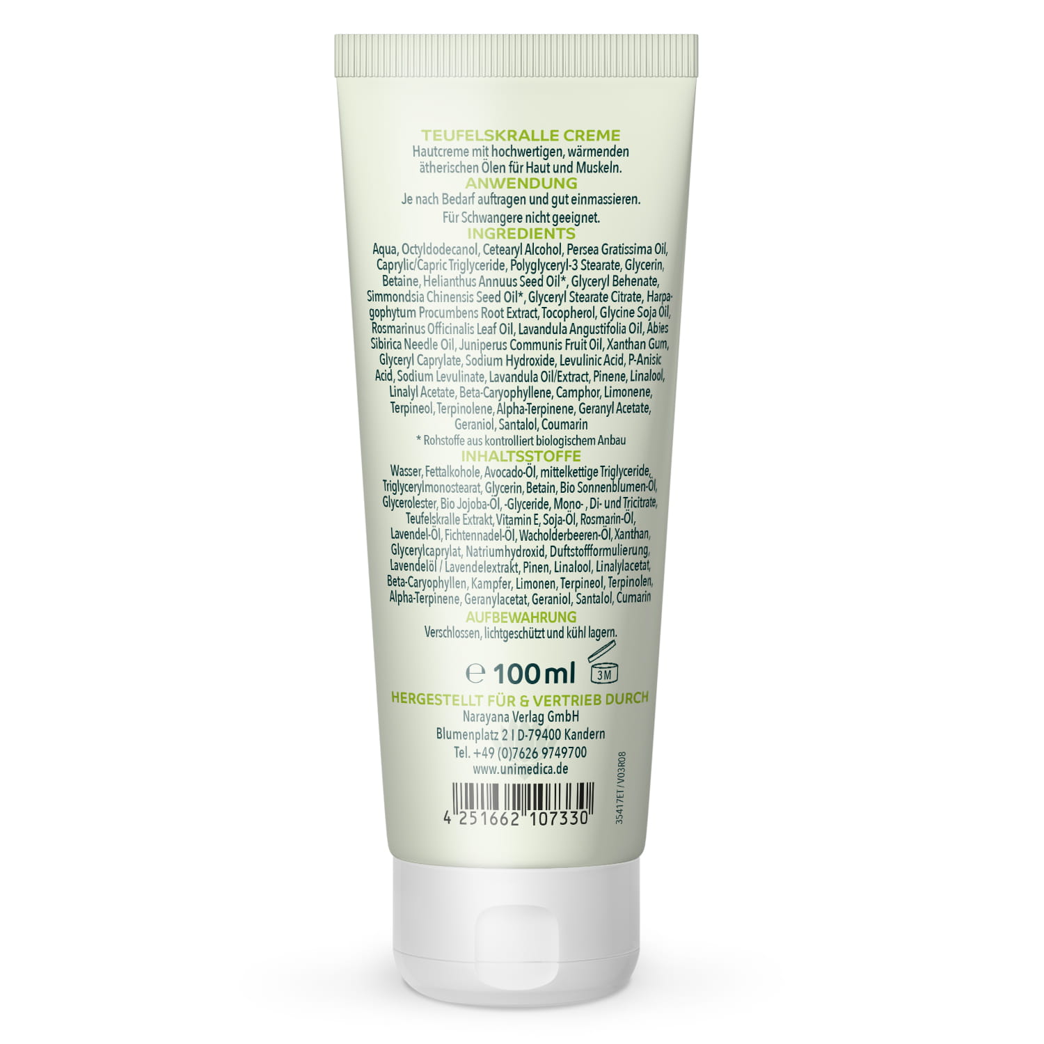 Teufelskralle Creme - mit 100 % naturreinen ätherischen Ölen - 100 ml - von Unimedica