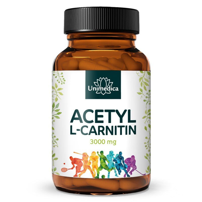 Acetyl L-carnitine - 3,000 mg per daily dose (6 capsules) - 250 capsules - by Unimedica | 28883 Acetyl L-carnitine - 3,000 mg per daily dose (6 capsules) - 250 capsules - by Unimedica | 28883