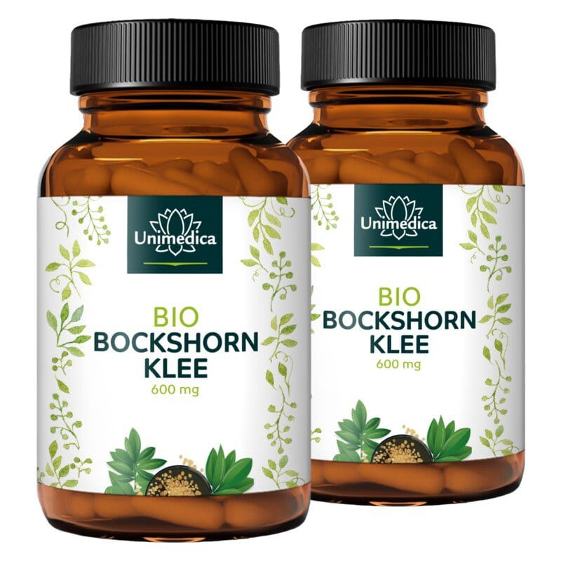 2er-Sparset: Bio Bockshornklee - 600 mg - hochdosiert - 2 x 180 Kapseln - von Unimedica