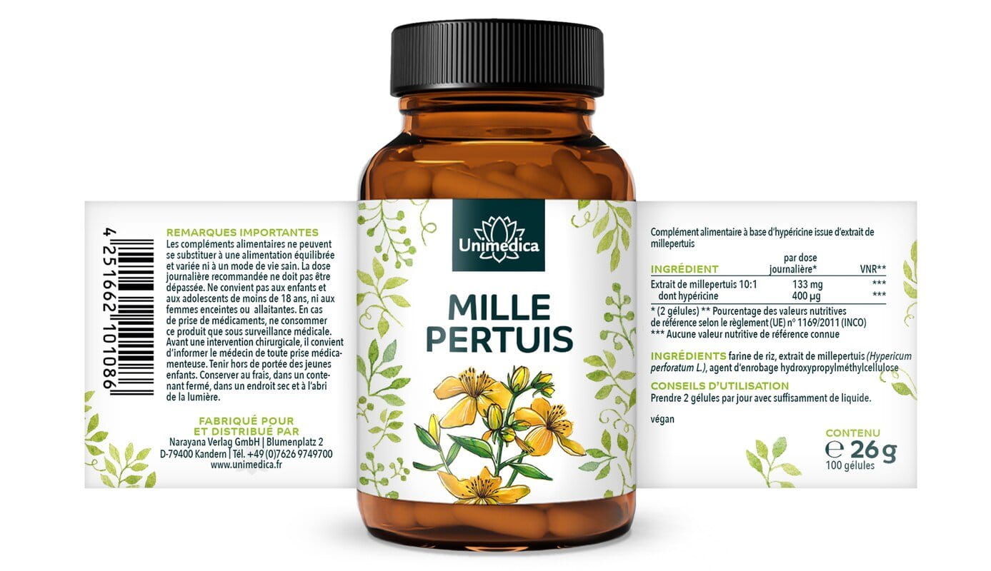 Millepertuis - 100 gélules - par Unimedica