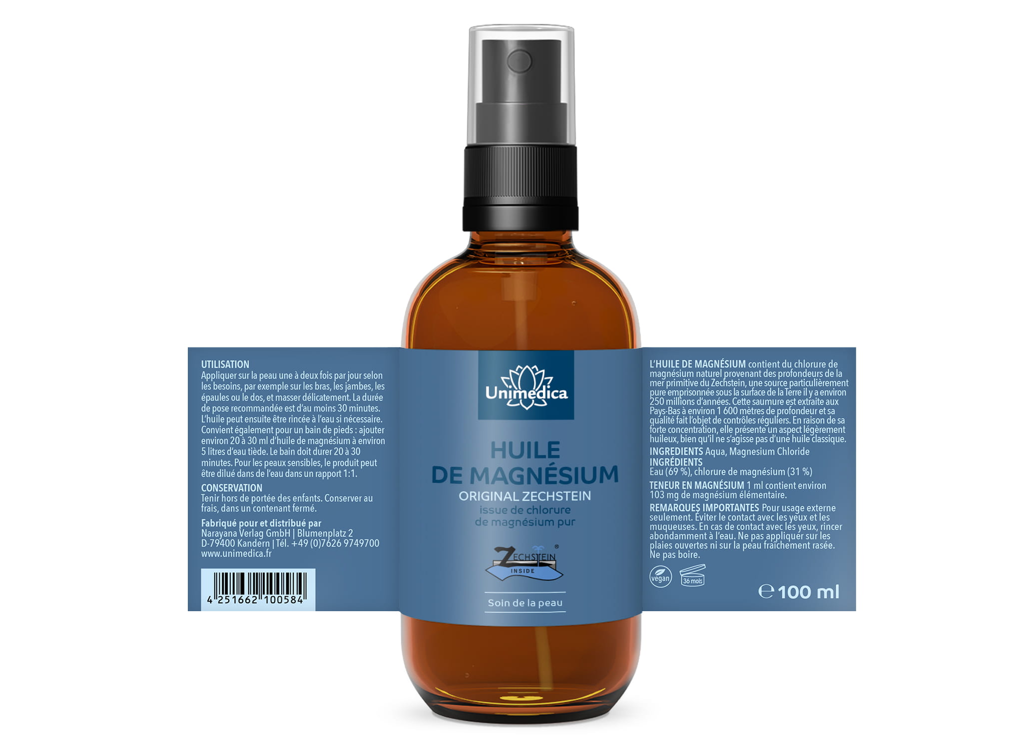 Lot de 2: Huile de magnésium marin - Sensitive - 2 x 100 ml