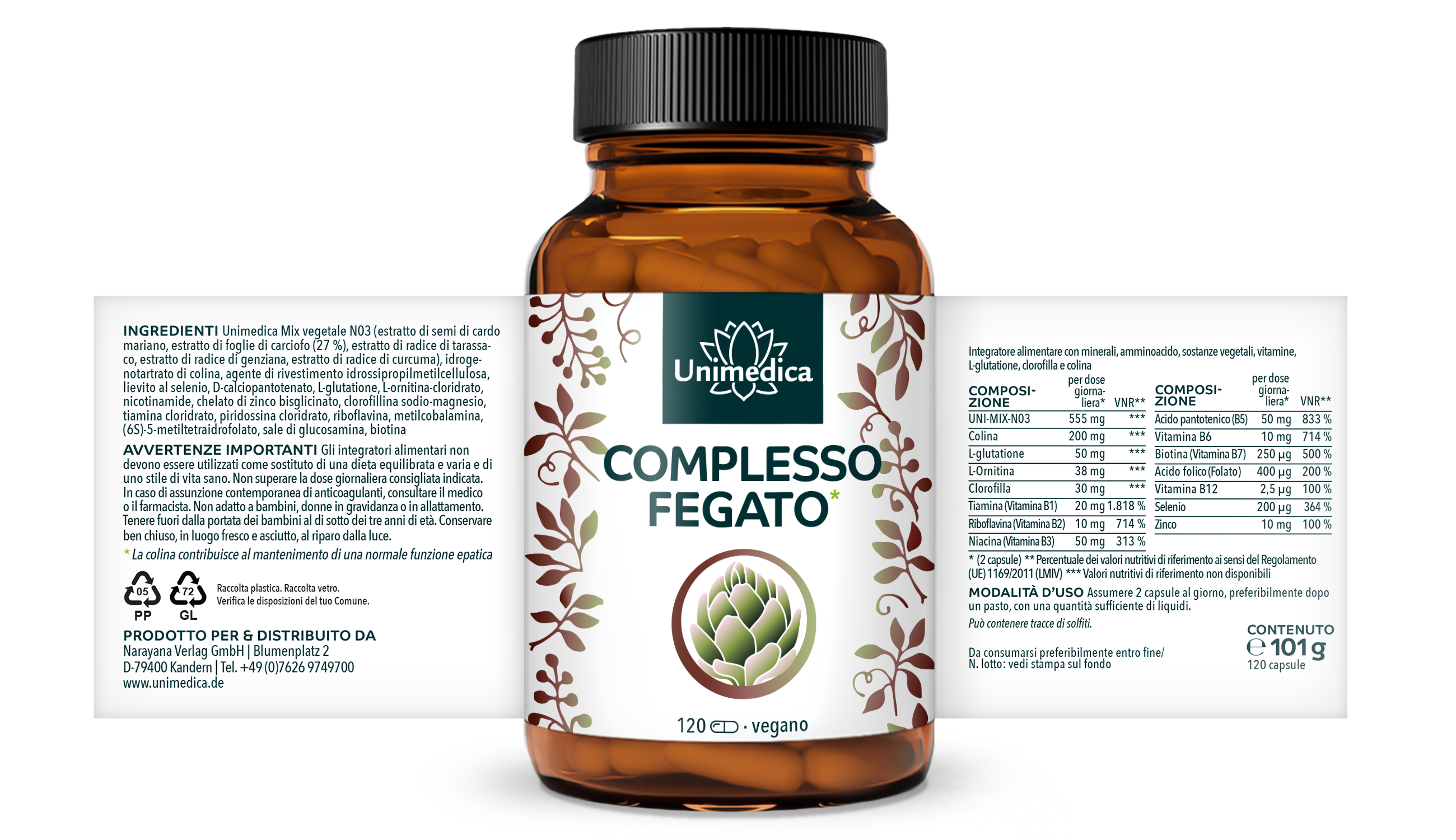 Complesso epatico - 120 capsule - di Unimedica