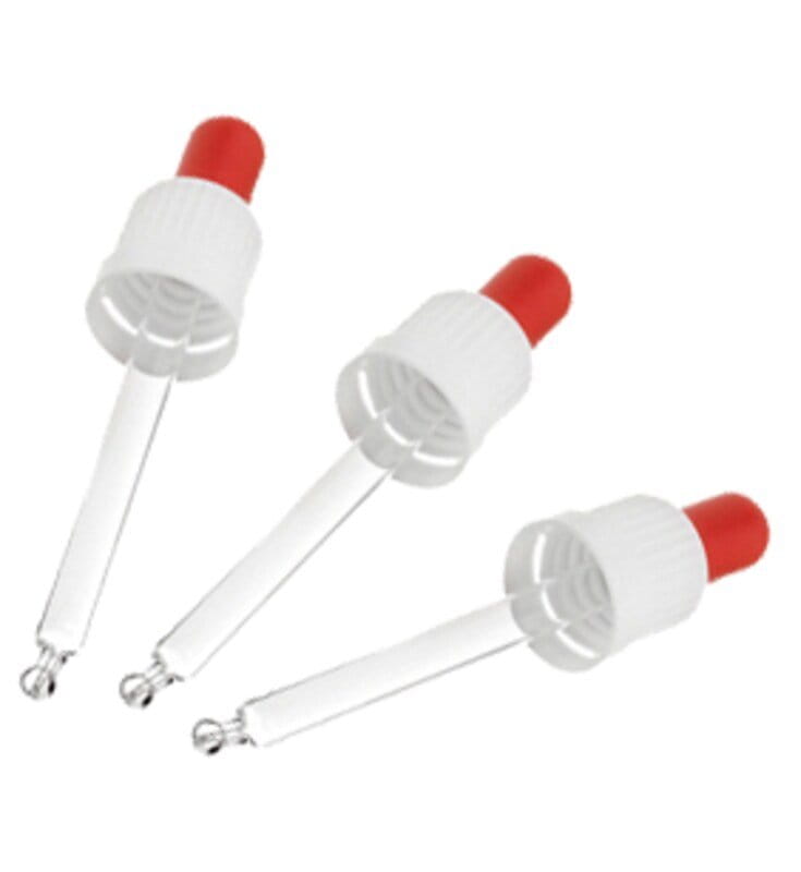 30 ml - Pipette, roter Sauger, weißer Originalitätsverschluss, 10 Stück
