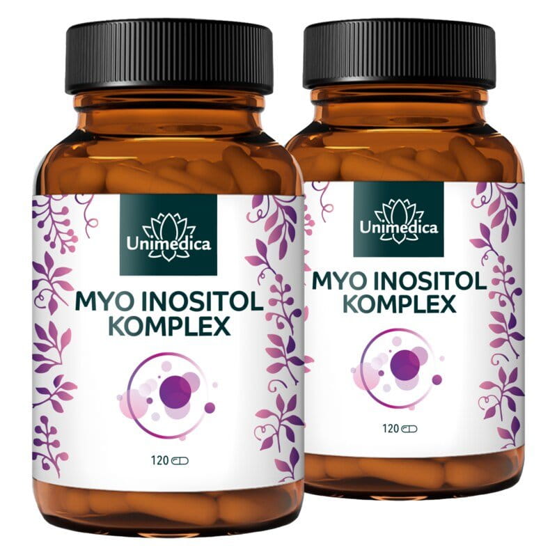 2er-Sparset: Myo Inositol Komplex - mit Folsäure und Vitamin B6 - 2 x 120 Kapseln - von Unimedica