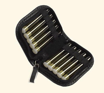 10er Mini-Etui - Rindleder - natur