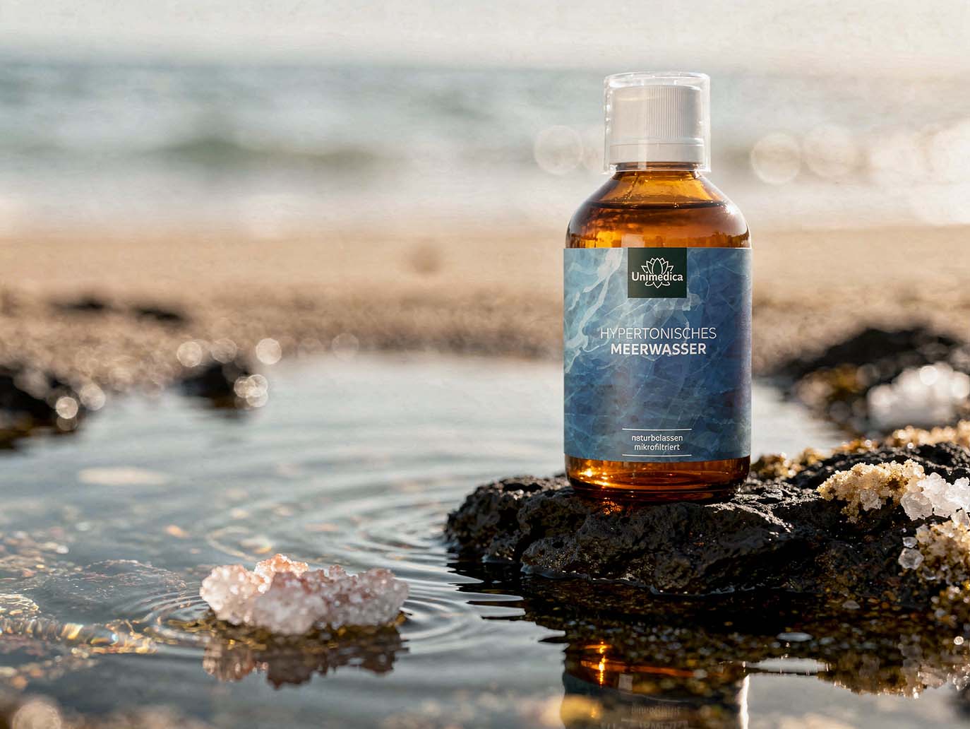 Hypertonisches Meerwasser - naturbelassen & mikrofiltriert - 500 ml - von Unimedica