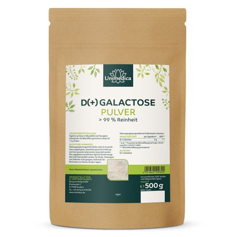 D (+) Galactose Pulver - vegan - 500 g - von Unimedica