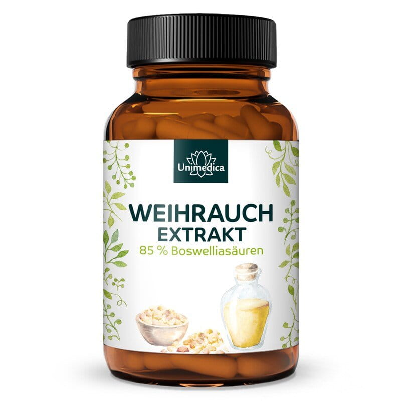 JETZT VORBESTELLEN: Weihrauch Extrakt - 85 % Boswelliasäuren - 375 mg pro Kapsel - 240 Kapseln - von Unimedica