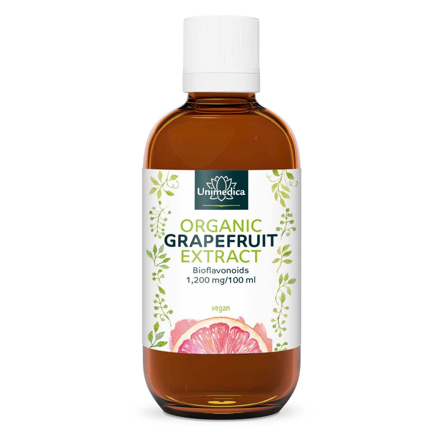 Organic grapefruit seed extract - 2,600 mg per daily dose (3 x 20 drops) - 100 ml - from Unimedica