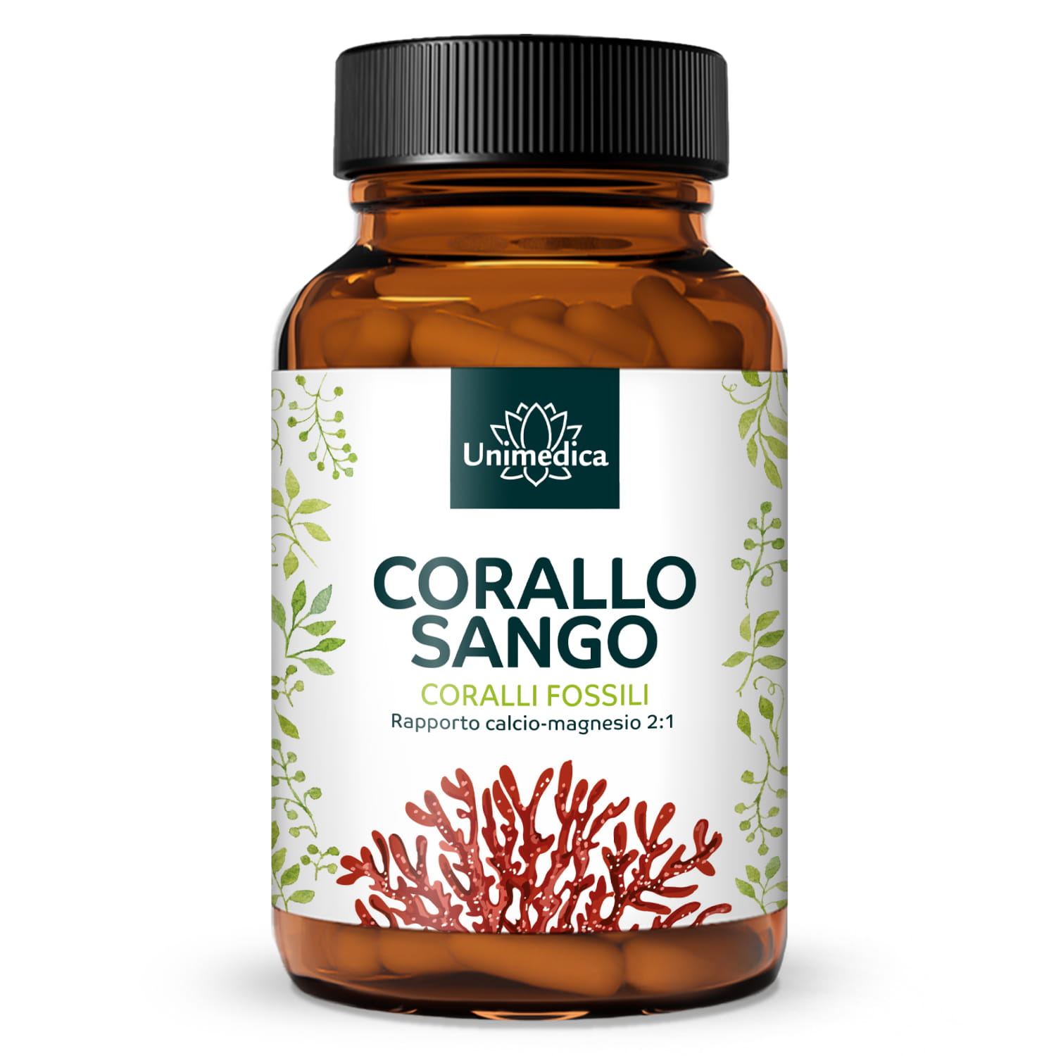 Corallo Sango - coralli fossili di Okinawa (Giappone) - 3.300 mg per dose giornaliera (3 capsule) - 180 capsule - di Unimedica