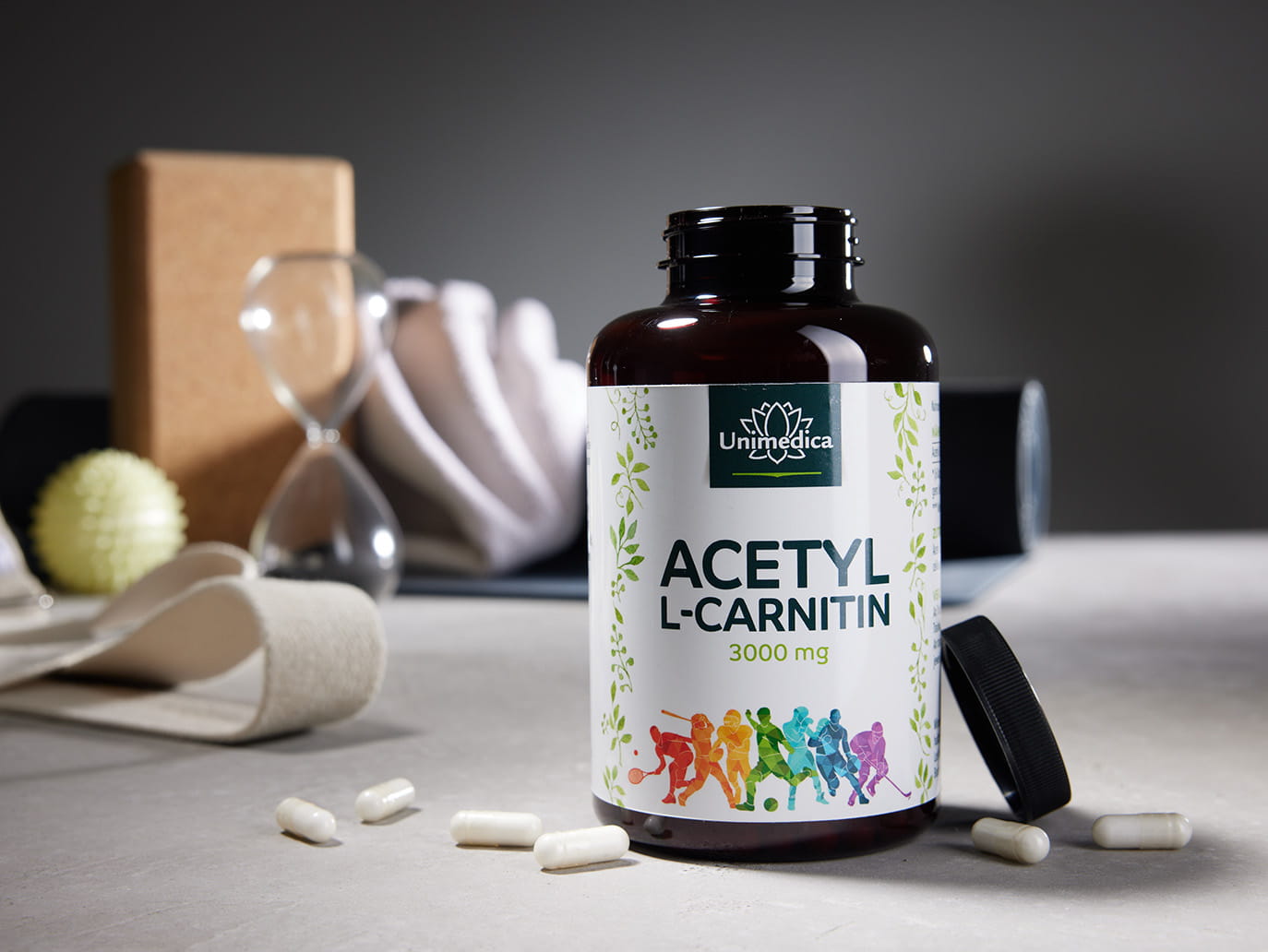 Acetyl L-carnitine - 3,000 mg per daily dose (6 capsules) - 250 capsules - by Unimedica | 28883 Acetyl L-carnitine - 3,000 mg per daily dose (6 capsules) - 250 capsules - by Unimedica | 28883