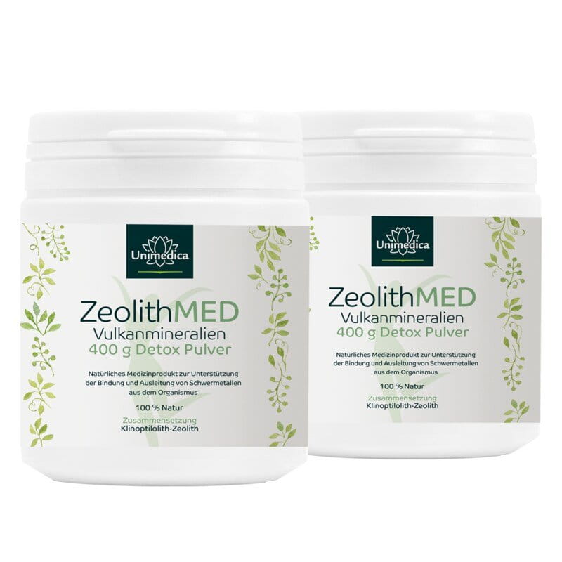Lot de 2: Zéolite Med Poudre détox - 2 x 400 g - par Unimedica