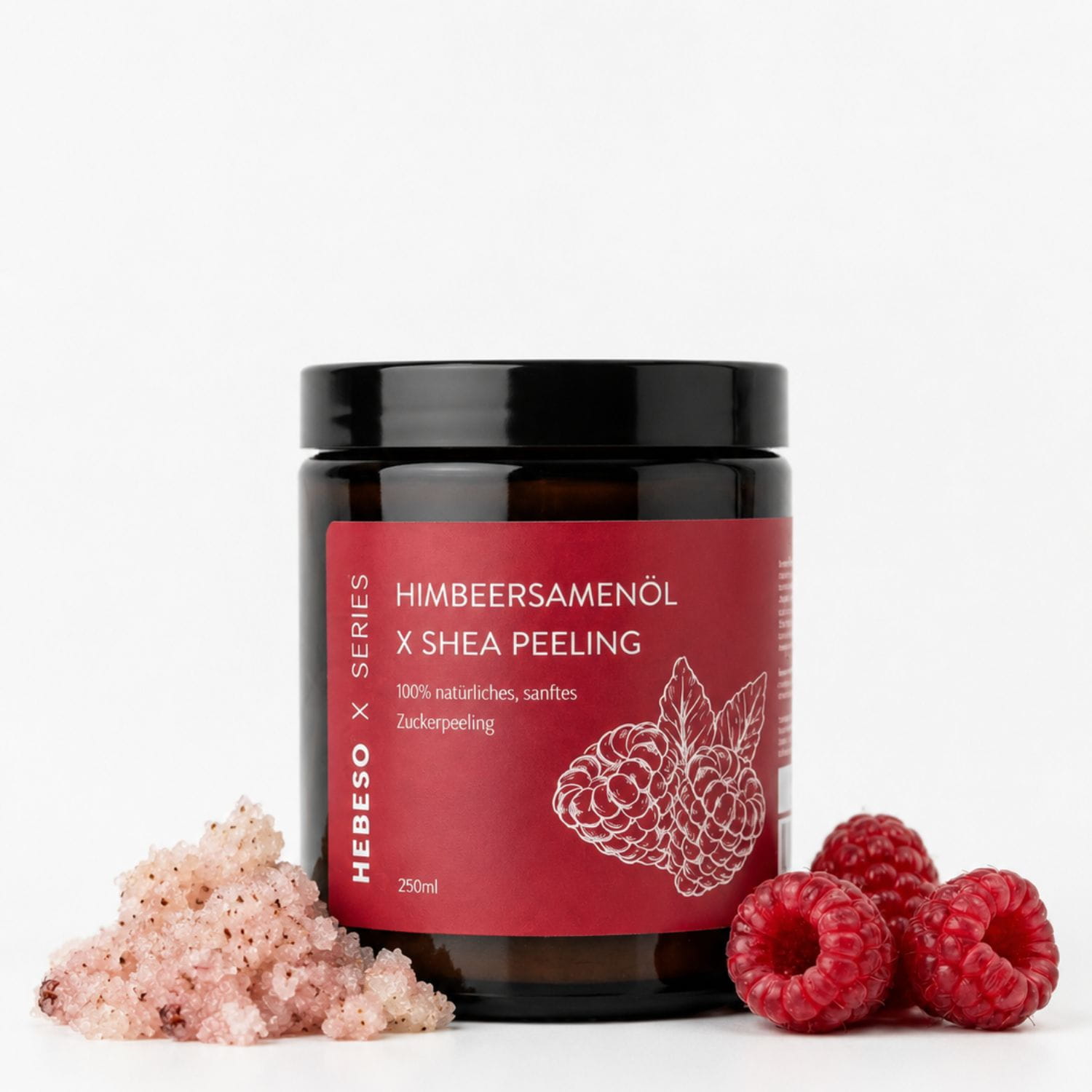 Himbeersamenöl Zuckerpeeling - 250ml - HEBESO
