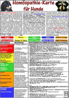 Homöopathie für Hunde - Tierheilkunde Karte A5