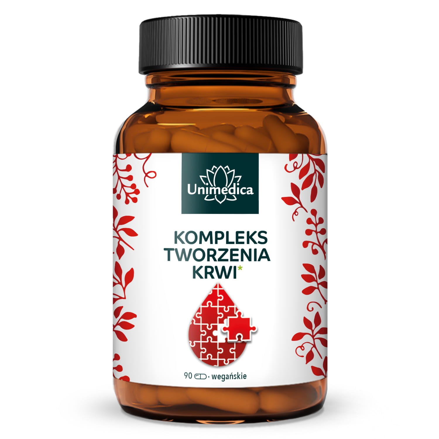Kompleks krwiotwórczy* - z żelazem, acerolą, chlorofilem, miedzią i witaminami - 90 kapsułek - od Unimedica