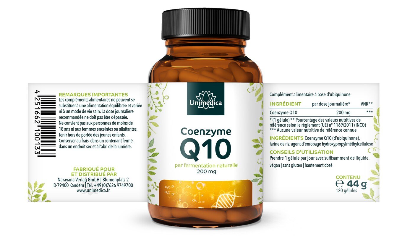 Lot de 2: Coenzyme Q10 gélules - 2 x 120 gélules - Unimedica