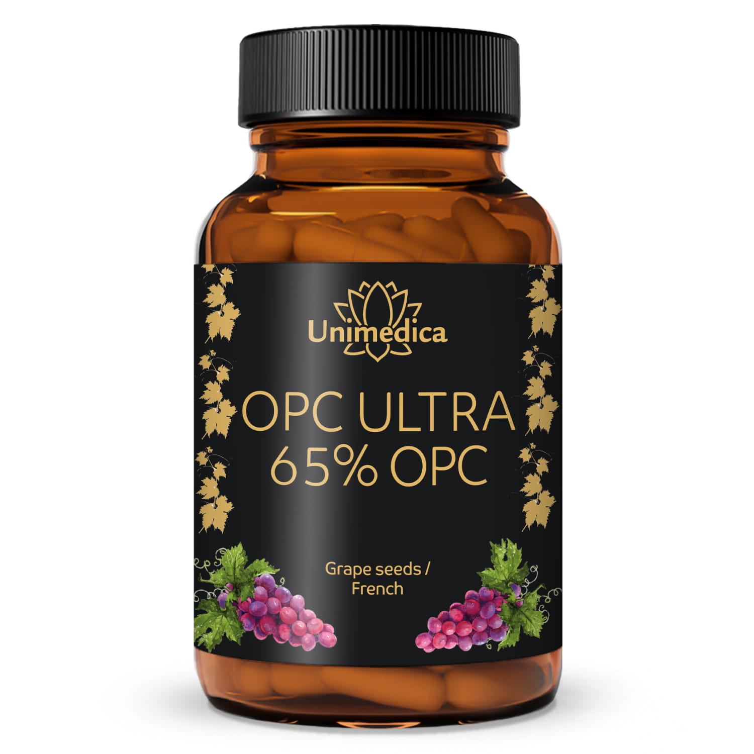 OPC Ultra - with 650 mg pure OPC per daily dose (2 capsules) - high potency - 240 capsules - from Unimedica