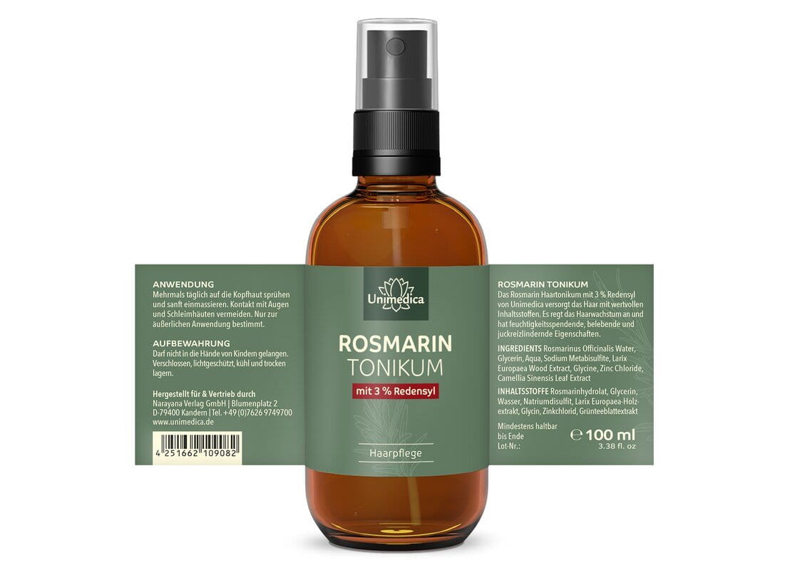 Rosmarin Haartonikum mit 3 % Redensyl - 100 ml - von Unimedica