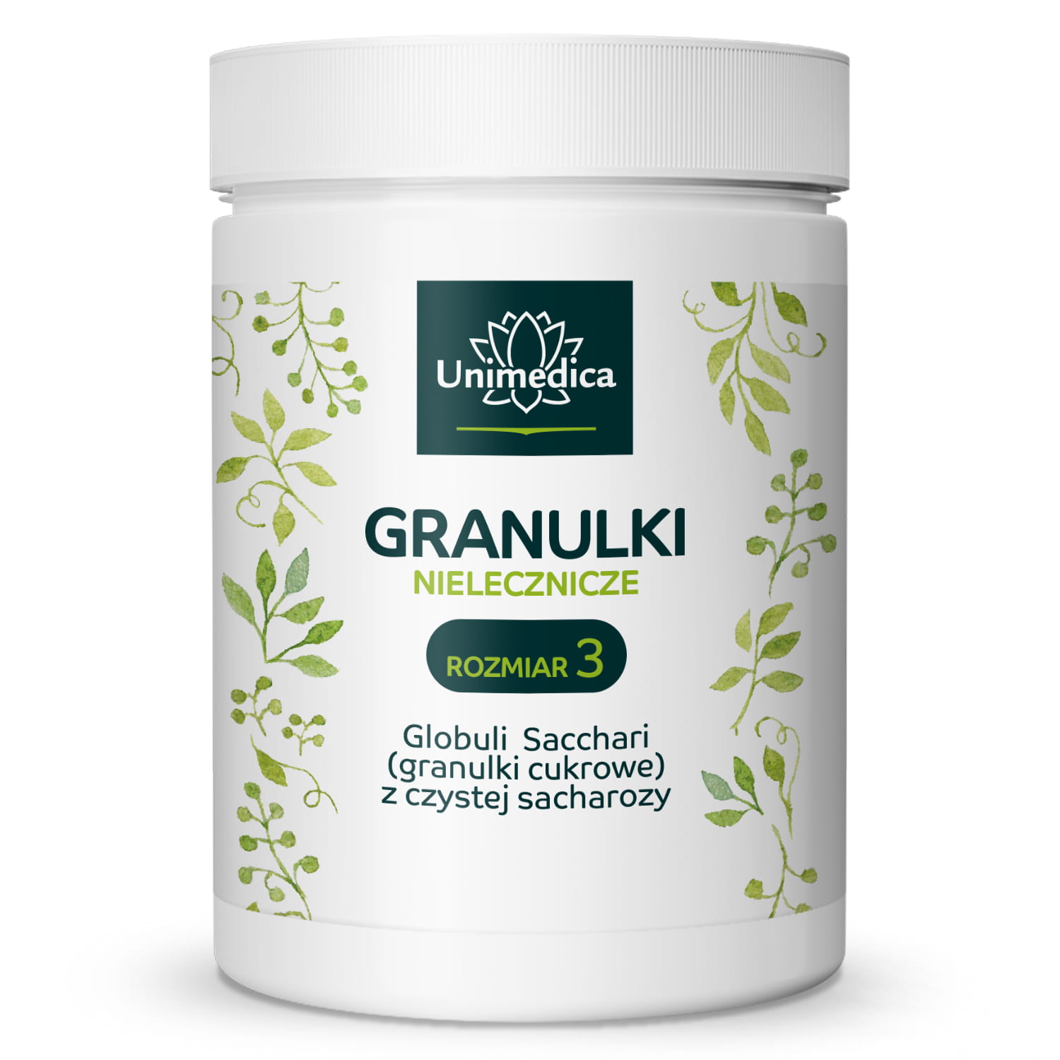 Globuli niemedyczne nr 3 - Globuli sacchari (kuleczki cukrowe) z czystej sacharozy - 500 g - od Unimedica
