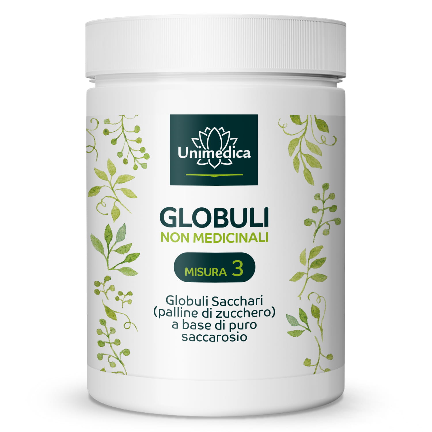 Globuli non medicinali n. 3 - Globuli Sacchari (palline di zucchero) a base di saccarosio puro - 500 g - di Unimedica