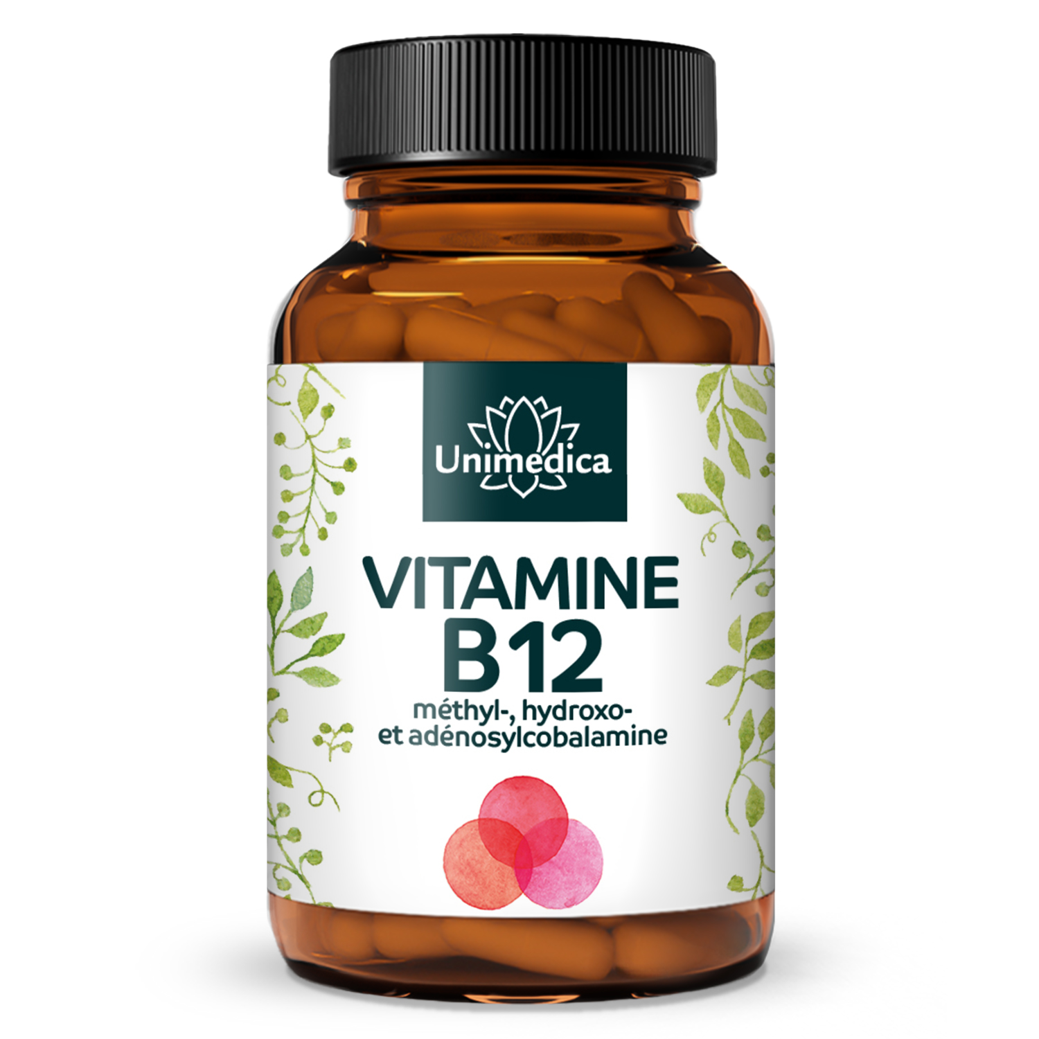 Vitamine B12 - 500 µg de vitamine B12 par dose journalière (1 gélule) - 120 gélules