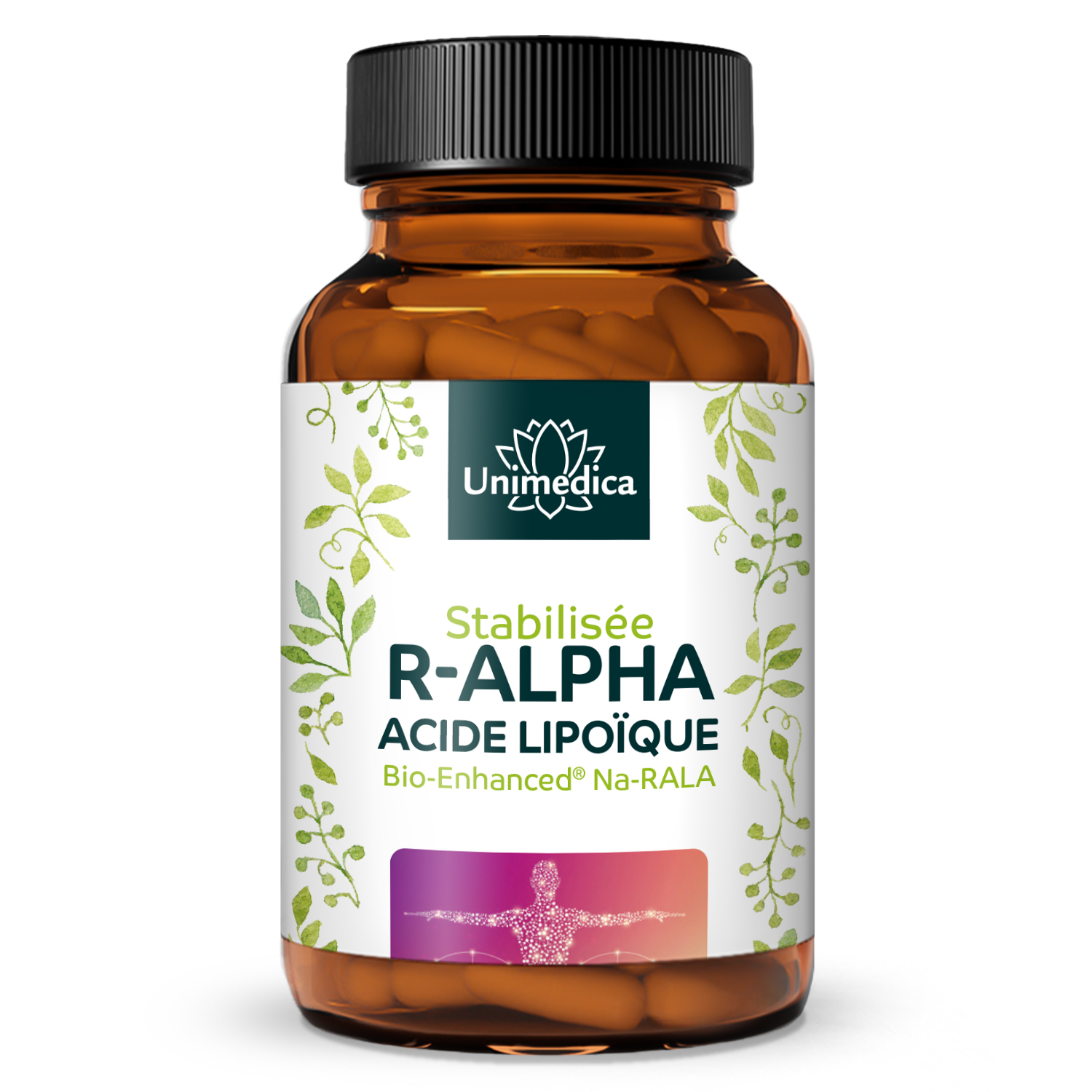 Acide R-α-lipoïque sodique - Bio Enhanced® - 240 mg par dose journalière (2 gélules) - 60 gélules - de Unimedica
