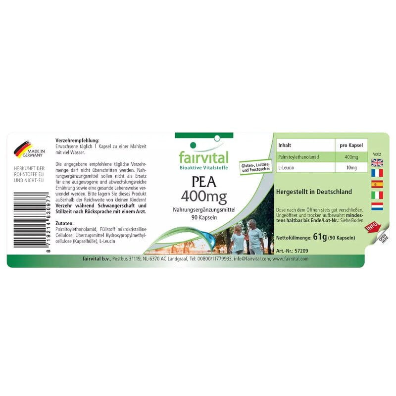 PEA 400 mg - Fairvital - 90 Kapseln