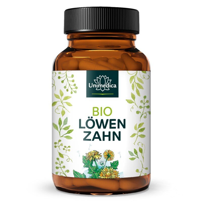 Bio Löwenzahn - 400 mg pro Tagesdosis (1 Kapsel) - 180 Kapseln - von Unimedica